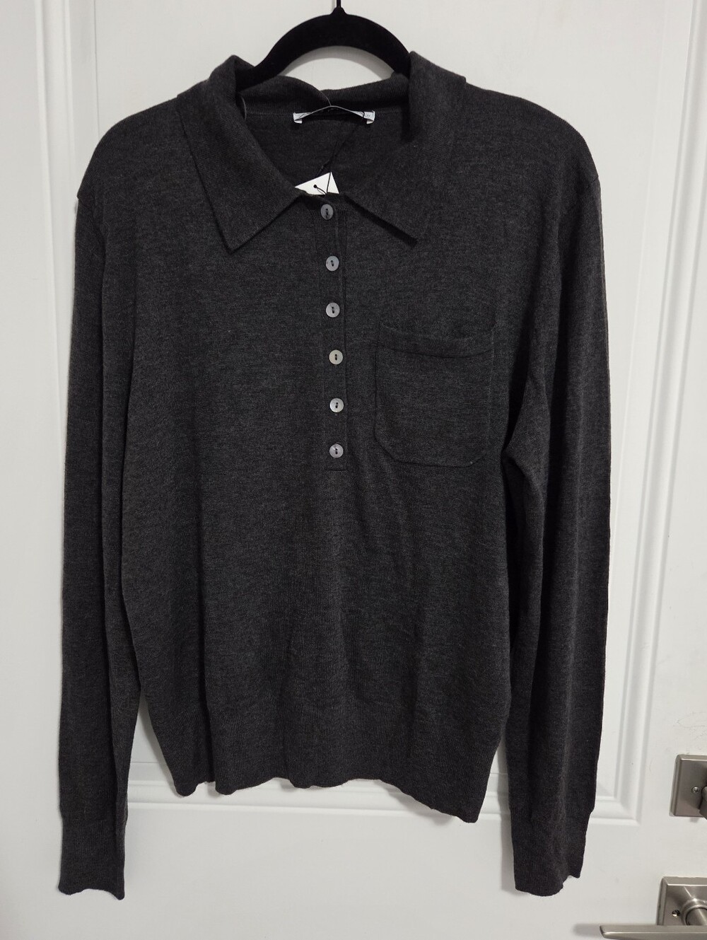 NWT - Zara Women's Wool Blended Pocket Polo Sweater - Size XL